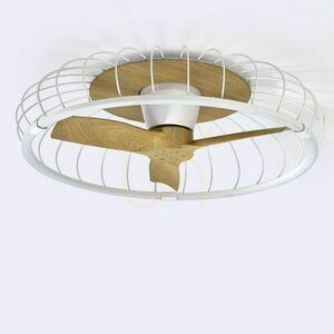 Ventilator de tavan cu iluminat LED NATURE 7809 alb/lemn, 75 W 2700-5000 K, telecomandă și aplicație, Ø 79 cm small 1