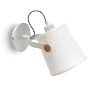 Lampă de perete NORDICA alb cu lemn 4924 small 0