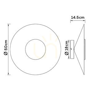 Aplică LED Mantra ORION 8128 alb-negru 50 cm 24 W 3000 K small 7