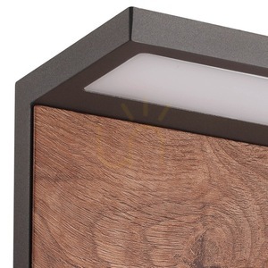 Aplică de exterior Mantra RUKA 6770, gri închis cu panou imitație de lemn, LED 13 W, 3000 K, IP65 small 1