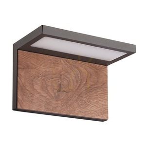 Aplică de exterior Mantra RUKA 6770, gri închis cu panou imitație de lemn, LED 13 W, 3000 K, IP65 small 0
