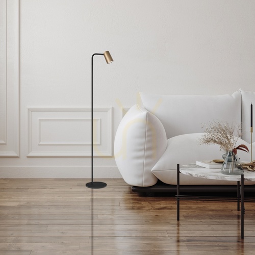 Verifica Lampadar Mantra SAL 8493 auriu și negru, 1×GU10, 123,5 cm
