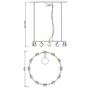 Candelabru LED Mantra SHELL 7260, auriu, 86 cm, 3000 K small 5