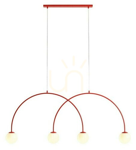 Verifica Pendul Aldex Una 4 Red Chilli L metal sticlă 4 becuri SKU 1116L19_L
