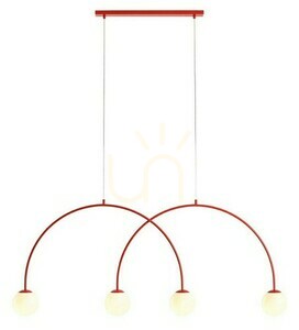 Lustră suspendată Aldex Una 4 Red Chilli L, roșie, 4 × E14, 149 cm, 1116L19_L small 0