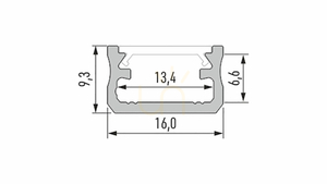 LUMINES LED profil tip A RAL1923 mat. 2 m small 1