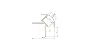 LUMINI profil tip CANTO brut 1 m small 1