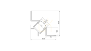 Profil LUMINE tip VIGO brut 2 m small 1