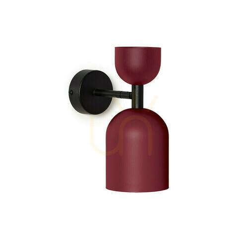 Verifica SUPURU burgundy lampă de perete reglabilă, lampă de perete cu tub negru UMMO