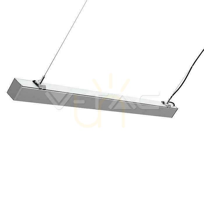 Afişa V-TAC LED liniar SAMSUNG CHIP 40W Montat la suprafață/Suspendat pentru conectare Argint 0-10V 120cm VT-7-43 4000K 3590lm V-TAC LED liniar SAMSUNG CHIP 40W Montat la suprafață/Suspendat pentru conectare Argint 0-10V 120cm VT-7-43 4000K 3590lm