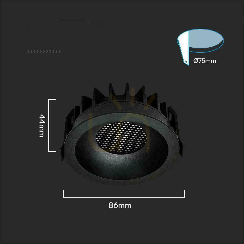 Spectacol V-TAC LED Downlight 24W BRIDGELUX CHIP CCT corp de iluminat Black Raster Anti-orbire Honeycomb VT-17024 2540lm V-TAC LED Downlight 24W BRIDGELUX CHIP CCT corp de iluminat Black Raster Anti-orbire Honeycomb VT-17024 2540lm