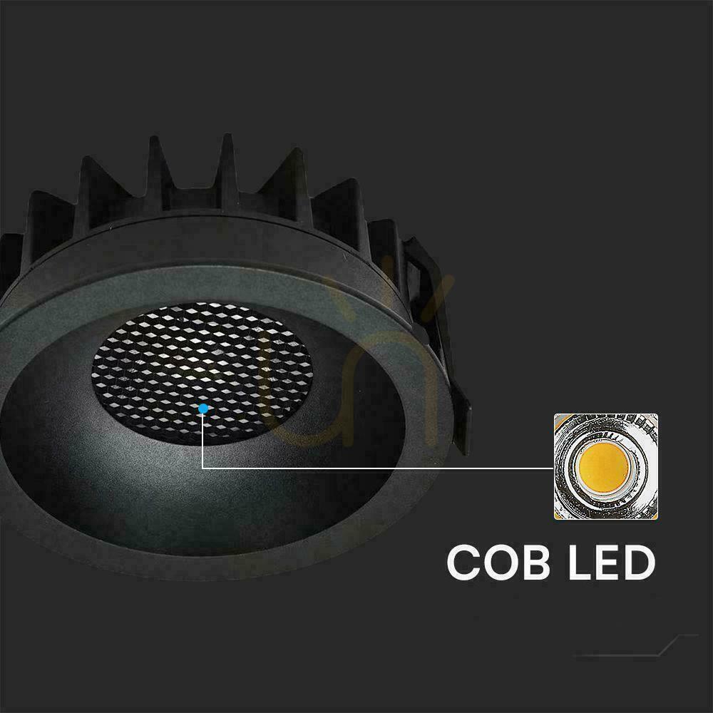 Vedere V-TAC LED Downlight 24W BRIDGELUX CHIP CCT corp de iluminat Black Raster Anti-orbire Honeycomb VT-17024 2540lm V-TAC LED Downlight 24W BRIDGELUX CHIP CCT corp de iluminat Black Raster Anti-orbire Honeycomb VT-17024 2540lm