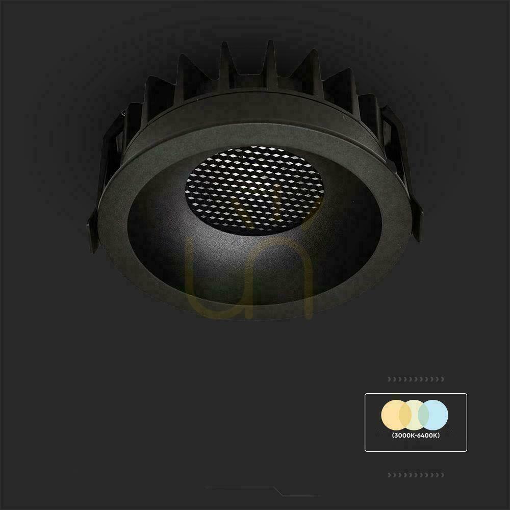 previzualizare V-TAC LED Downlight 24W BRIDGELUX CHIP CCT corp de iluminat Black Raster Anti-orbire Honeycomb VT-17024 2540lm V-TAC LED Downlight 24W BRIDGELUX CHIP CCT corp de iluminat Black Raster Anti-orbire Honeycomb VT-17024 2540lm