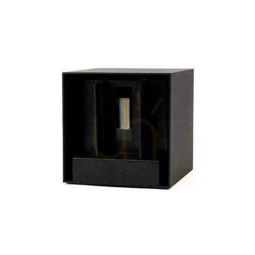 Verifica V-TAC 9W LED COB Solar Wall Luminaire Black Cube 15x15cm IP65 Motion Sensor VT-409CCT 3000K-4000K-5000K 800lm.
