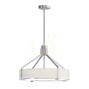 Lampă suspendată Doretto Open Design Highlights nichel satinat alb 500 mm 4 becuri small 1