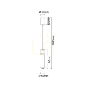 Lampă suspendată Omi I Gold Open Design Highlights LED 10W alb opal aur 3000K small 3