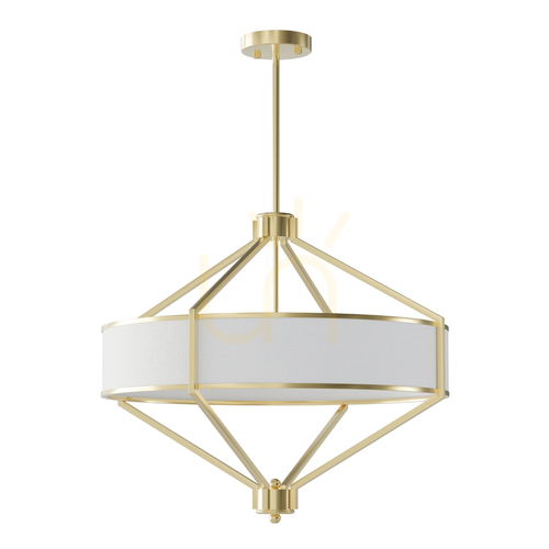 Verifica Lampa suspendată Zundo Open Design Highlights alb crem aur satinat 600 mm 4xE27