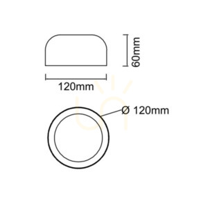 Plafonieră LED Cedrone Open Design Highlights 8W 3000K 120 mm Alb Negru IP20 small 4