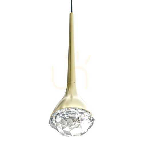 Verifica Pendul LED Crima Open Design Highlights cristal transparent aur satinat 6W 3000K
