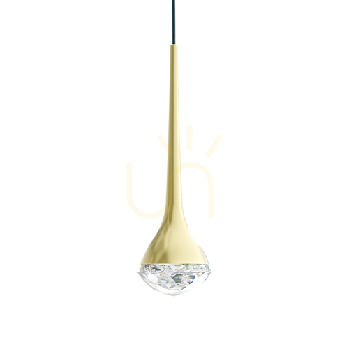 Verifica Pendul LED Crima Open Design Highlights cristal transparent aur satinat 6W 3000K