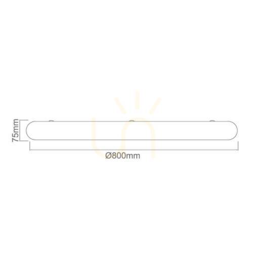Verifica Plafon LED alb Piatto Open Design Highlights 80 cm 73W 3000K IP20