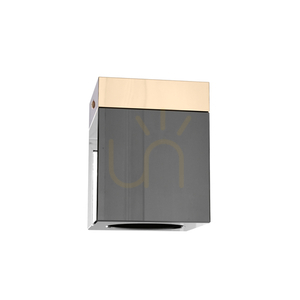 Plafonieră Cubo Negru Auriu Open Design Highlights GU10 Metal Sticlă IP20 small 1