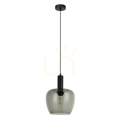 Verifica Pendul Italux Aprica negru sticlă smoky E27 25 cm PND-59769-BK-SG