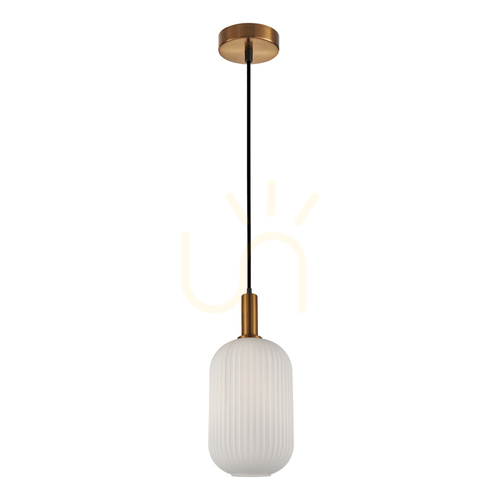 Verifica Lampă suspendată Italux Della, aurie, sticlă, E27, 20 cm, PND-31982-1A-GD