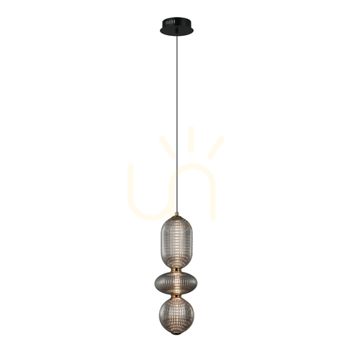 Verifica Pendul Italux Nico 3xLED Smoky Negru 15W PND-8545-3-AB-SG