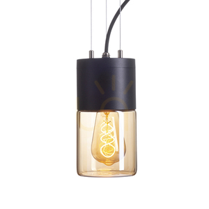 Rendl R14130 Quinn Lampă suspendată pentru exterior, Ip54 negru, sticlă de chihlimbar small 15
