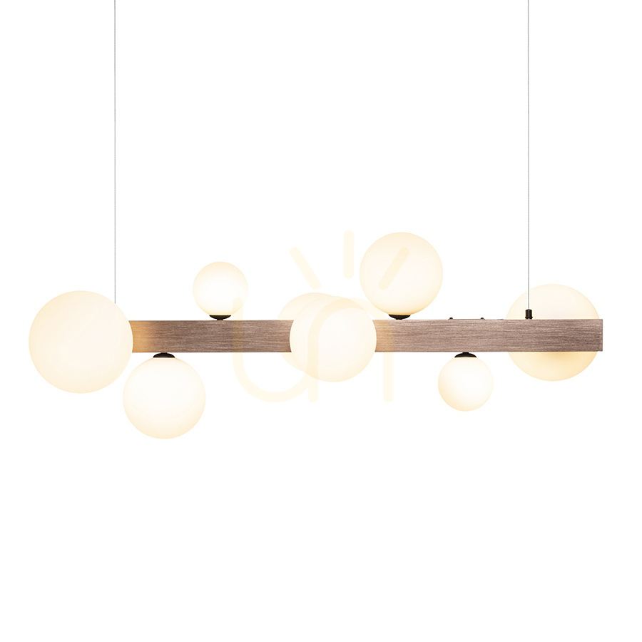 previzualizare Rendl R14554 Lampă suspendată Kassandra, sticlă opală multipunct alungită/bronz lustruit Rendl R14554 Lampă suspendată Kassandra, sticlă opală multipunct alungită/bronz lustruit