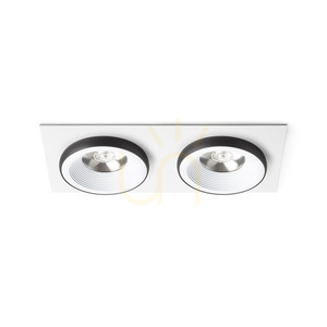 Set spoturi încastrate Rendl SHARM SQ II LED 2x10W 3000K alb/negru R14584 small 0