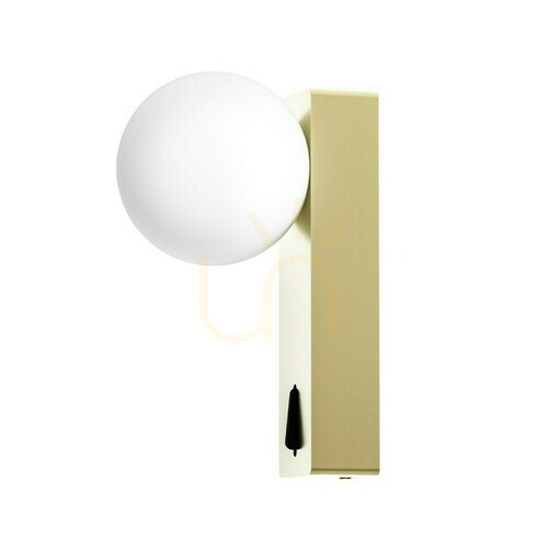Verifica Lampă de perete Boletta Open Design Highlights alb satin gold G9 metal sticlă IP20