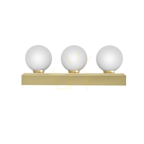 Verifica Lampă de perete Merino Open Design Highlights alb satin gold IP44 G9 3 becuri