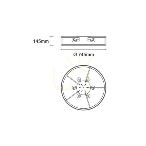 Verifica Plafonieră Zalindro Open Design Highlights alb crom 6xE27 74,5 cm
