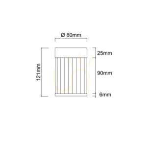 Plafonieră Fiatto Nero 8 cm metal sticlă G9 Open Design Highlights small 4