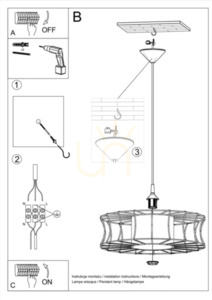 Lampă suspendată SALERNO alb Sollux small 4