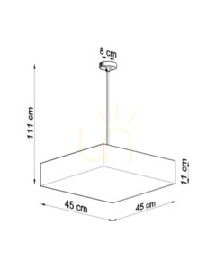 Lampă suspendată HORUS 45 gri Sollux small 3