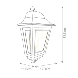 Aplică exterior Elstead Deco Lane felinar roșu E27 IP44 32,5 cm small 5