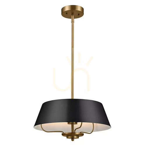Verifica Lampa cu pandantiv Luella, Semi-Plaf - 3 surse de lumină - Negru, alamă Elstead