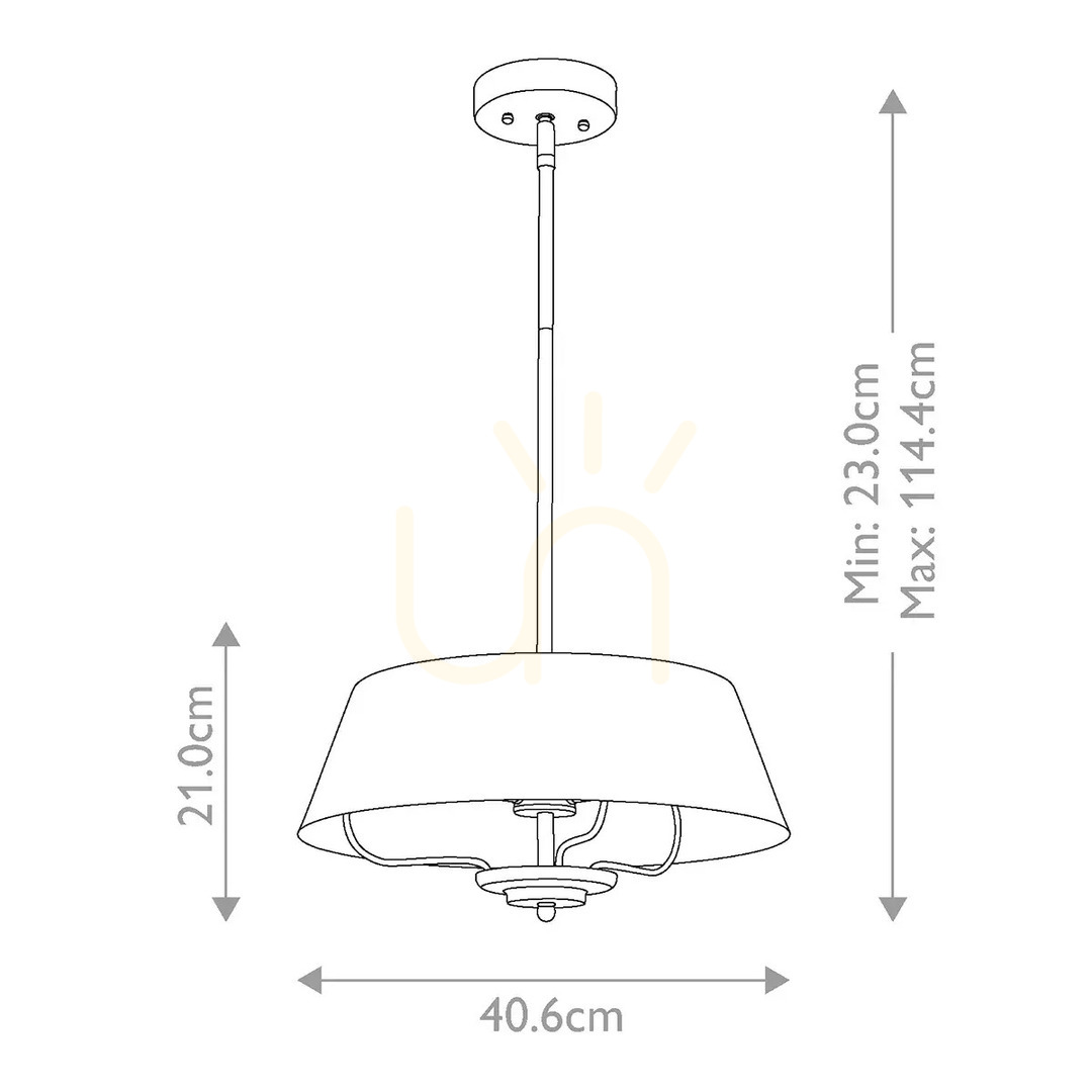 Vedere Lampă cu pandantiv Luella, Semi-Plaf - 3 surse de lumină - Brushed Natural Elstead Lampă cu pandantiv Luella, Semi-Plaf - 3 surse de lumină - Brushed Natural Elstead
