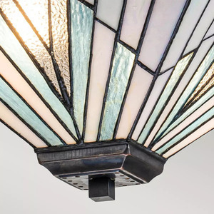 Lampă suspendată, Alderley semi-flame - 2 surse de lumină - Vintage maro Elstead small 2