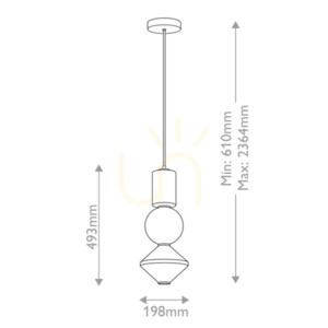 Lampă suspendată LED Bijou - Nichel periat Elstead small 5