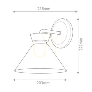 Halston lampă de perete - 1 sursă de lumină - Negru mat Elstead small 3
