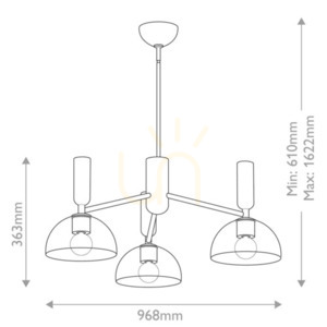 Candelabru Jude - 3 surse de lumină - Negru mat Elstead 3 Candelabru Jude - 3 surse de lumină - Negru mat Elstead small 3