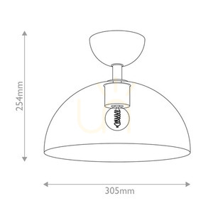 Jude semi-flame - 1 sursă de lumină - Negru mat Elstead small 3