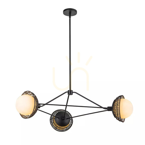 Verifica Candelabru Perth - 3 surse de lumină - Negru mat Elstead