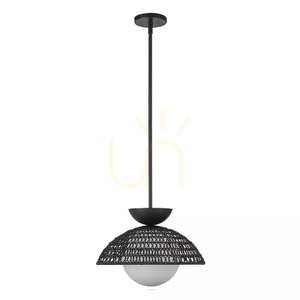 Lampă suspendată Perth - 1 sursă de lumină - Negru mat Elstead small 2