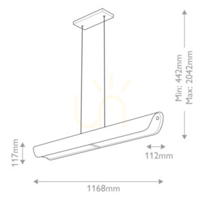 Pendul liniar Elstead ARCO HK-ARCO-LED-LP-117-BX LED 43W 2150lm 3000K, Black Oxide, 117 cm small 7