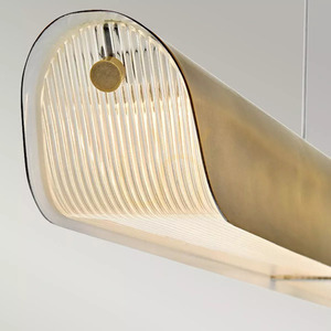 Lustră liniară LED Hinkley Arco 117 cm alamă Heritage Brass - Elstead small 2